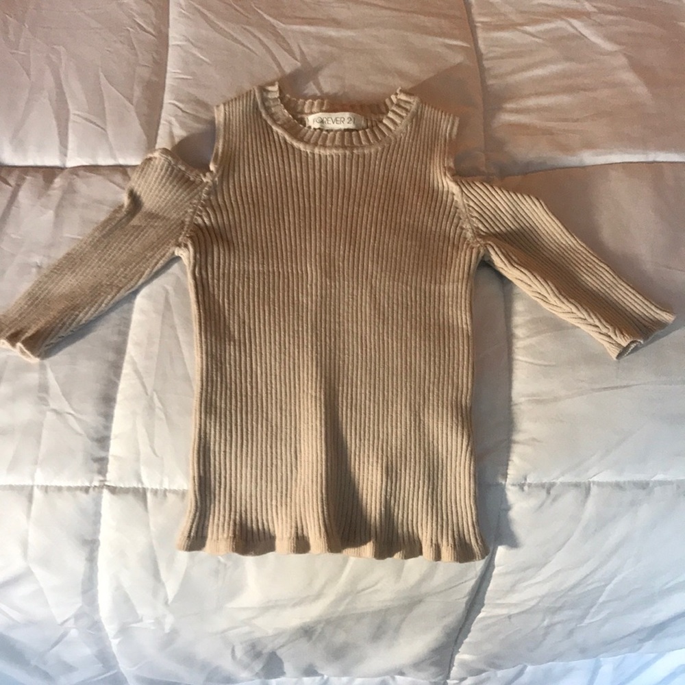 Forever 21 Cold Shoulder Crop Top